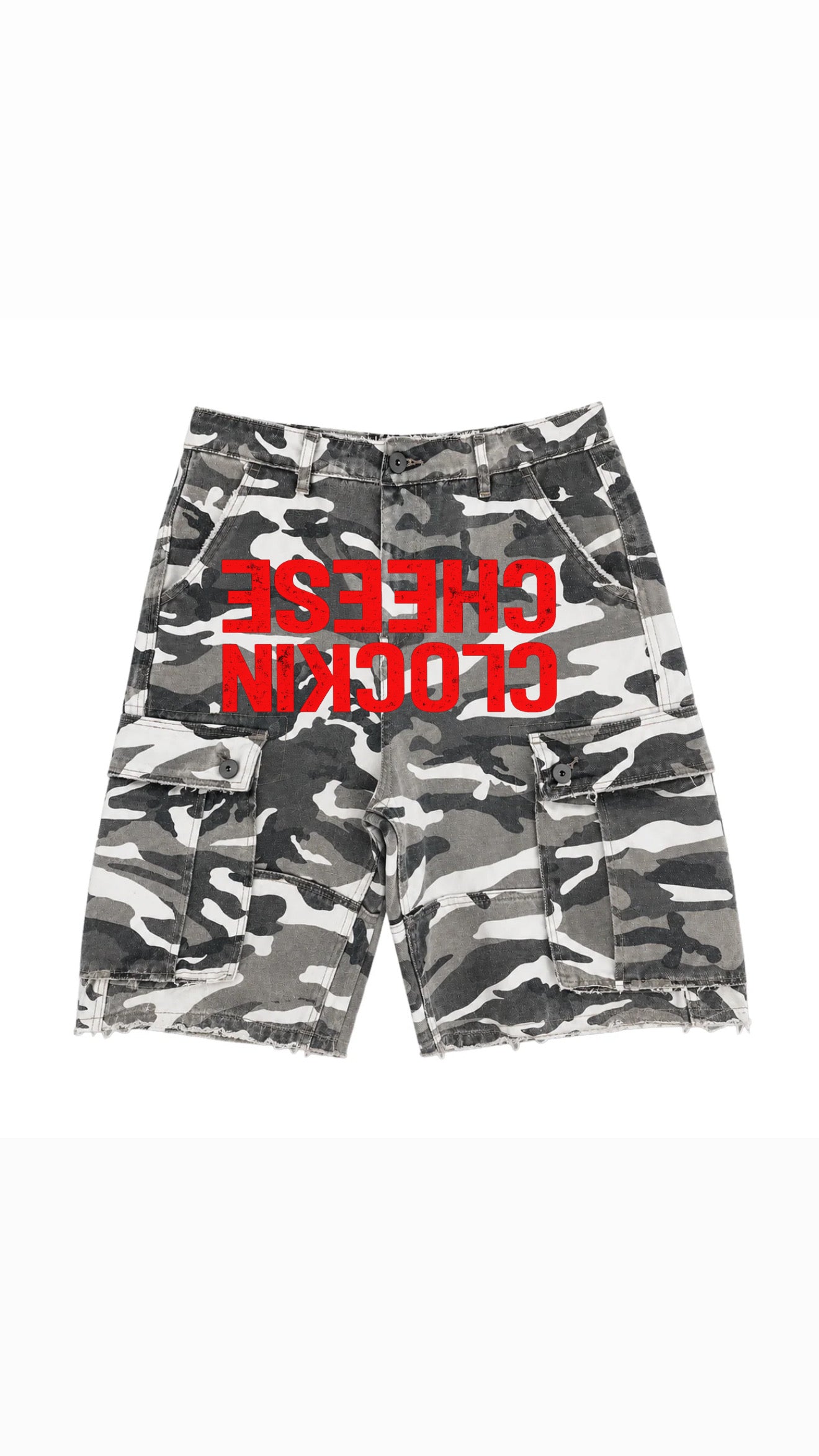 CC WHITE UPSIDE DOWN CAMO CARGO