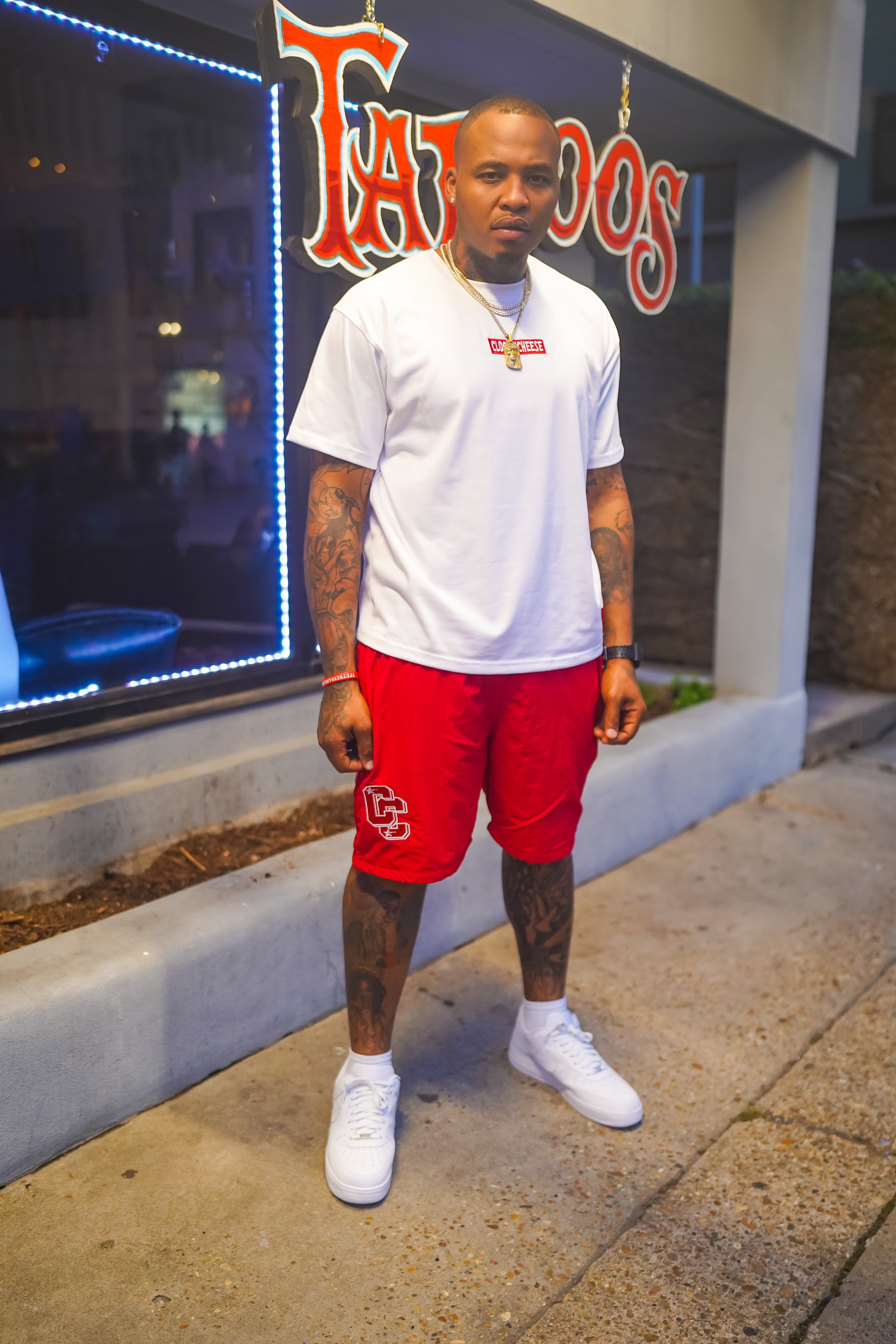 DOUBLE C’s SET WHT/RED