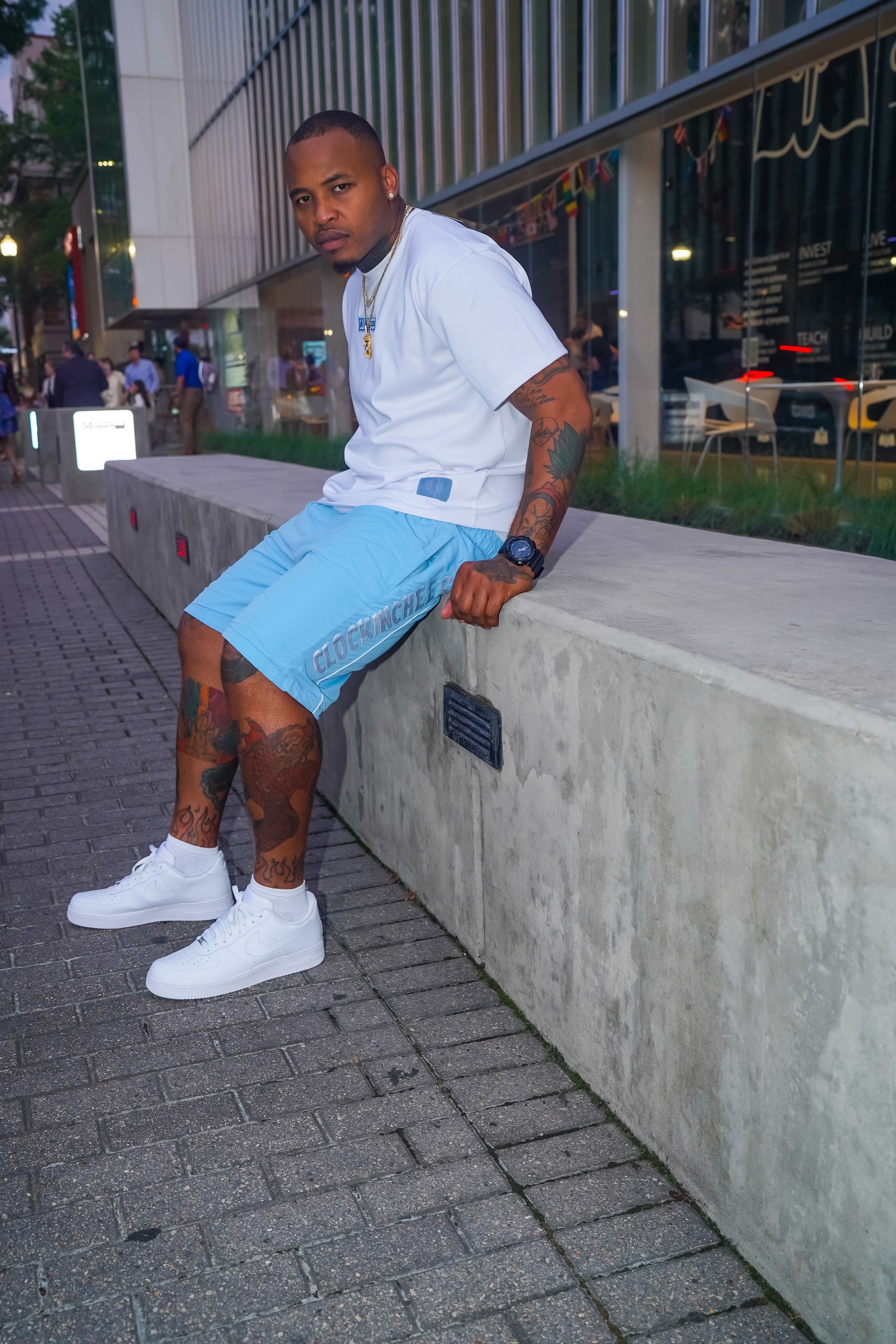 DOUBLE C SET WHITE/BLUE