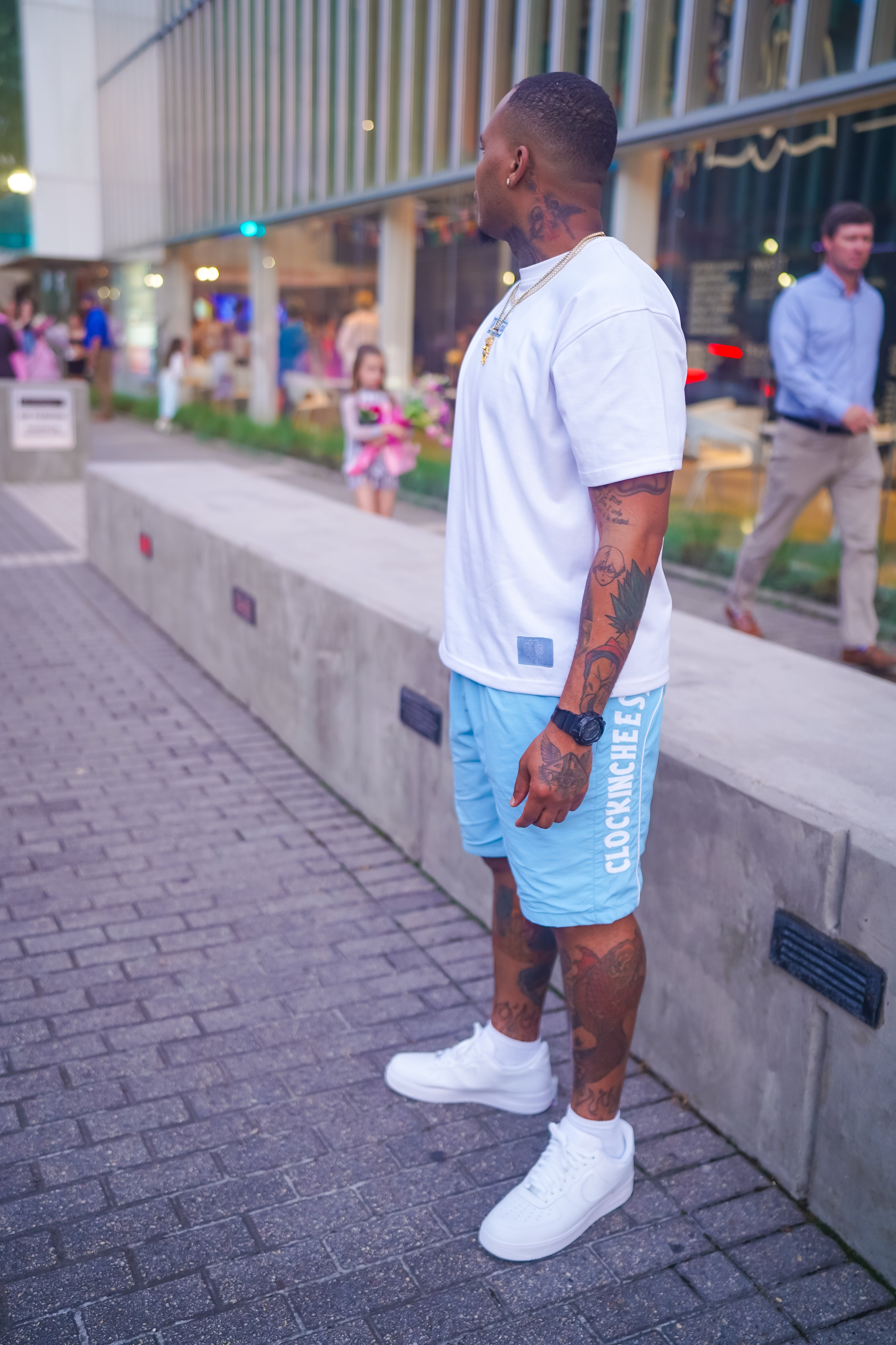 DOUBLE C SET WHITE/BLUE