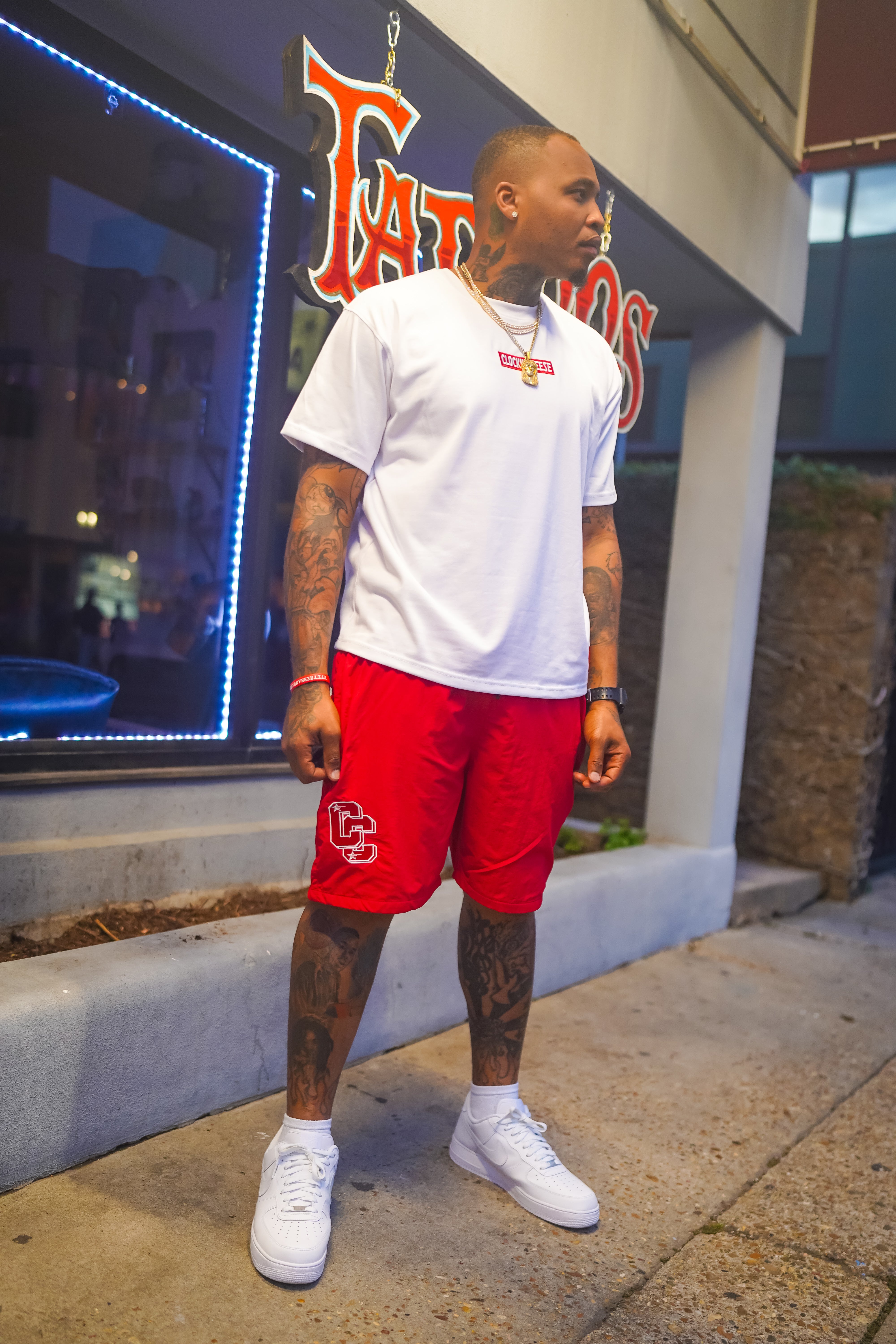 DOUBLE C’s SET WHT/RED