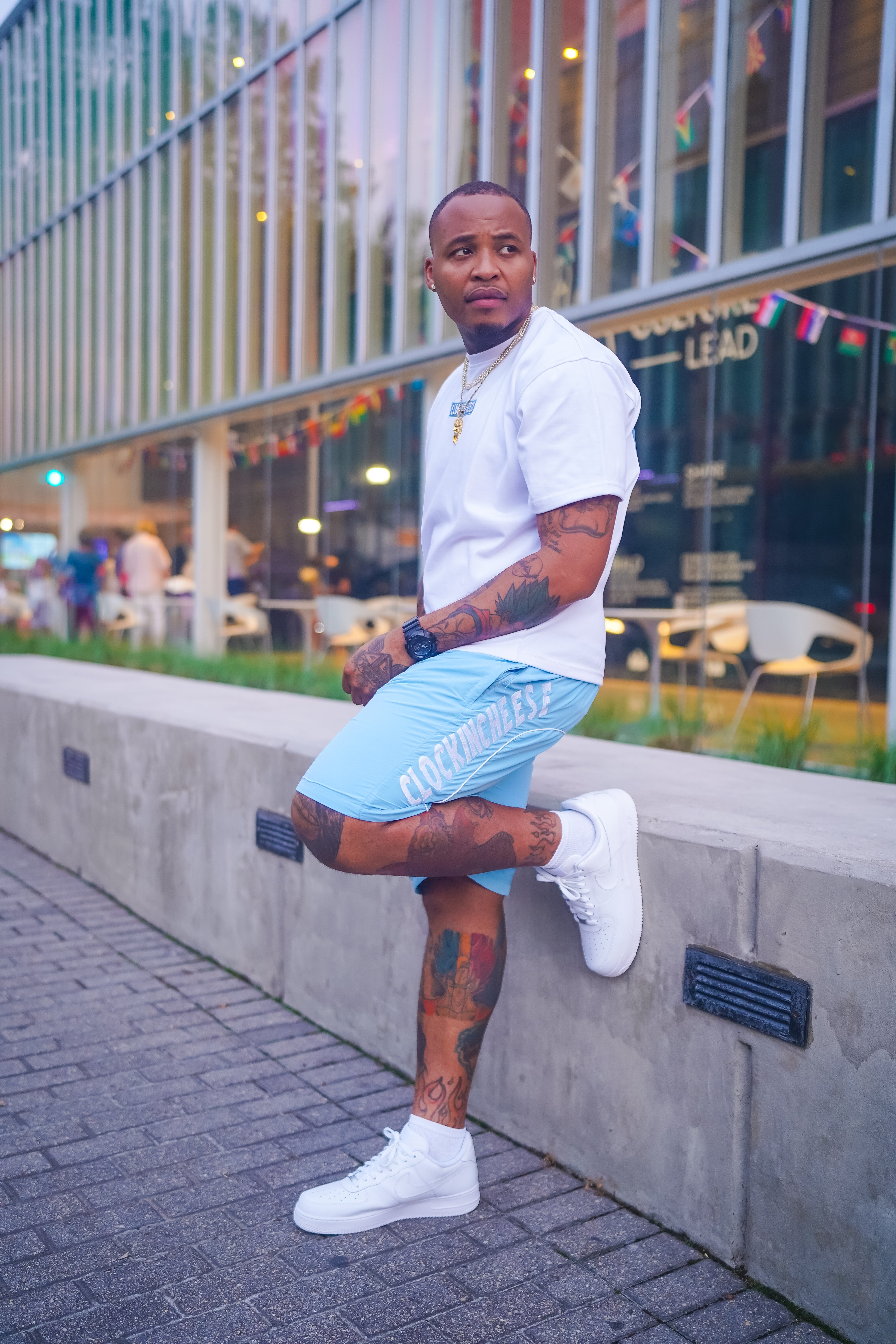 DOUBLE C SET WHITE/BLUE