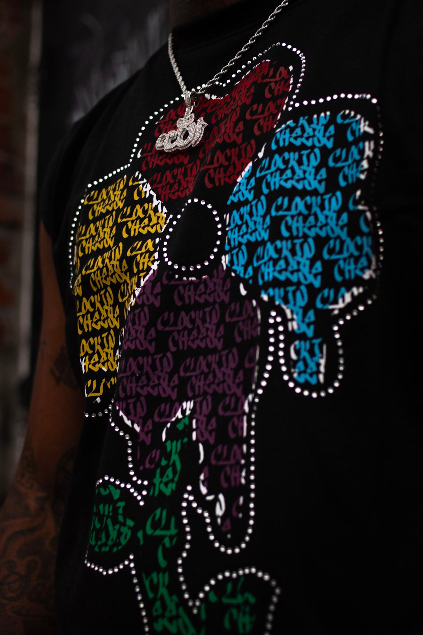 CCFE STUDDED CUT OFF (BLK)