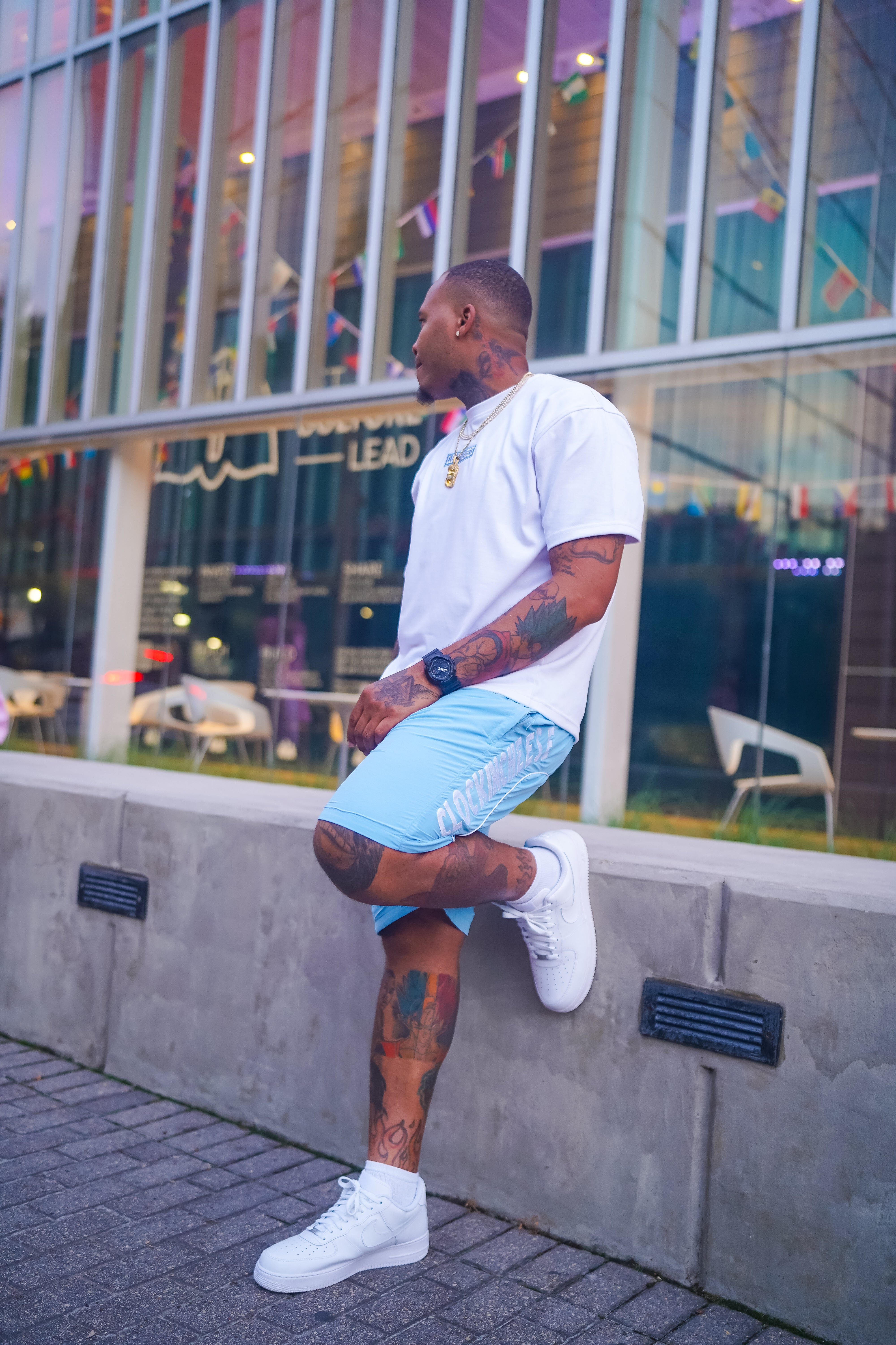 DOUBLE C SET WHITE/BLUE