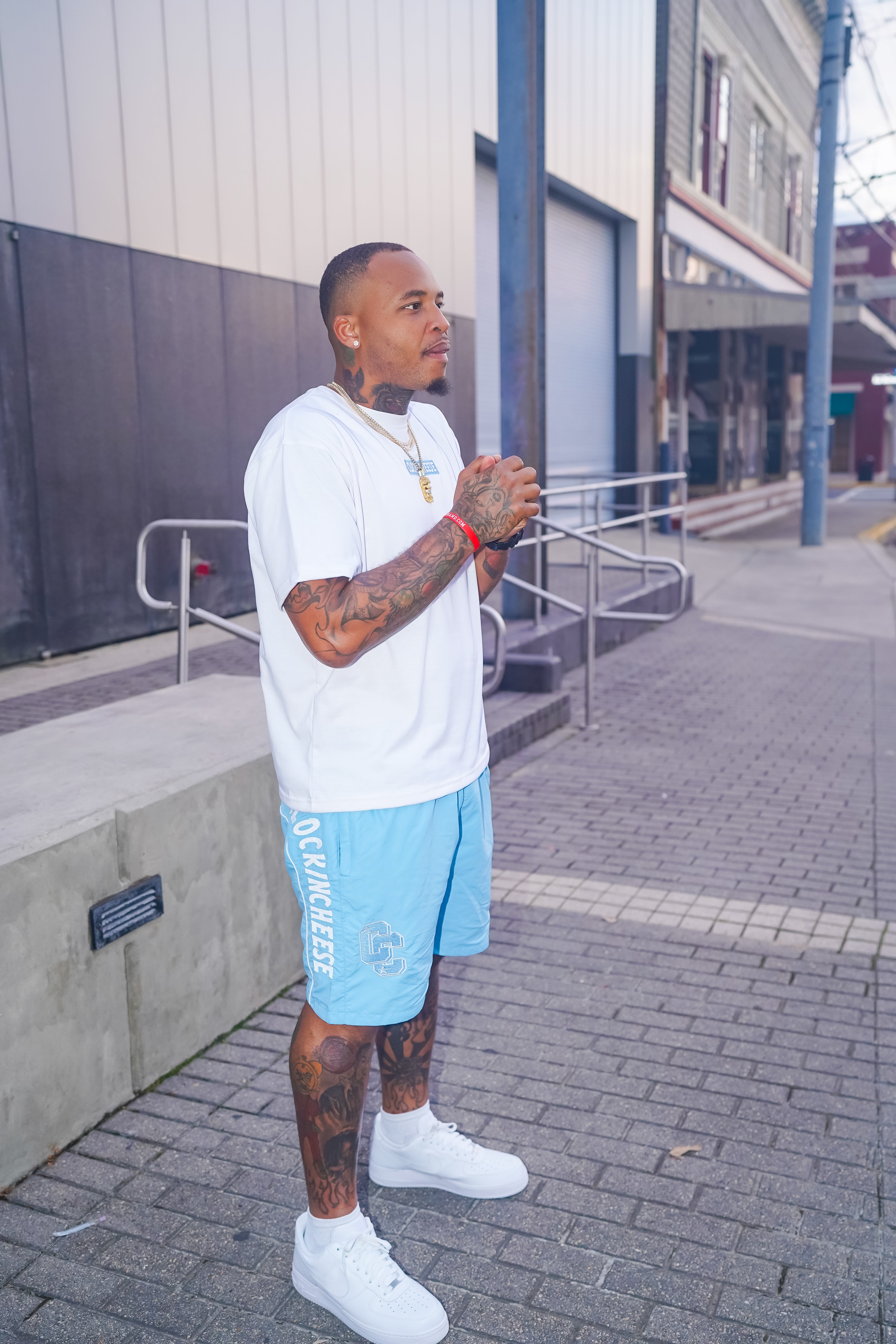 DOUBLE C SET WHITE/BLUE