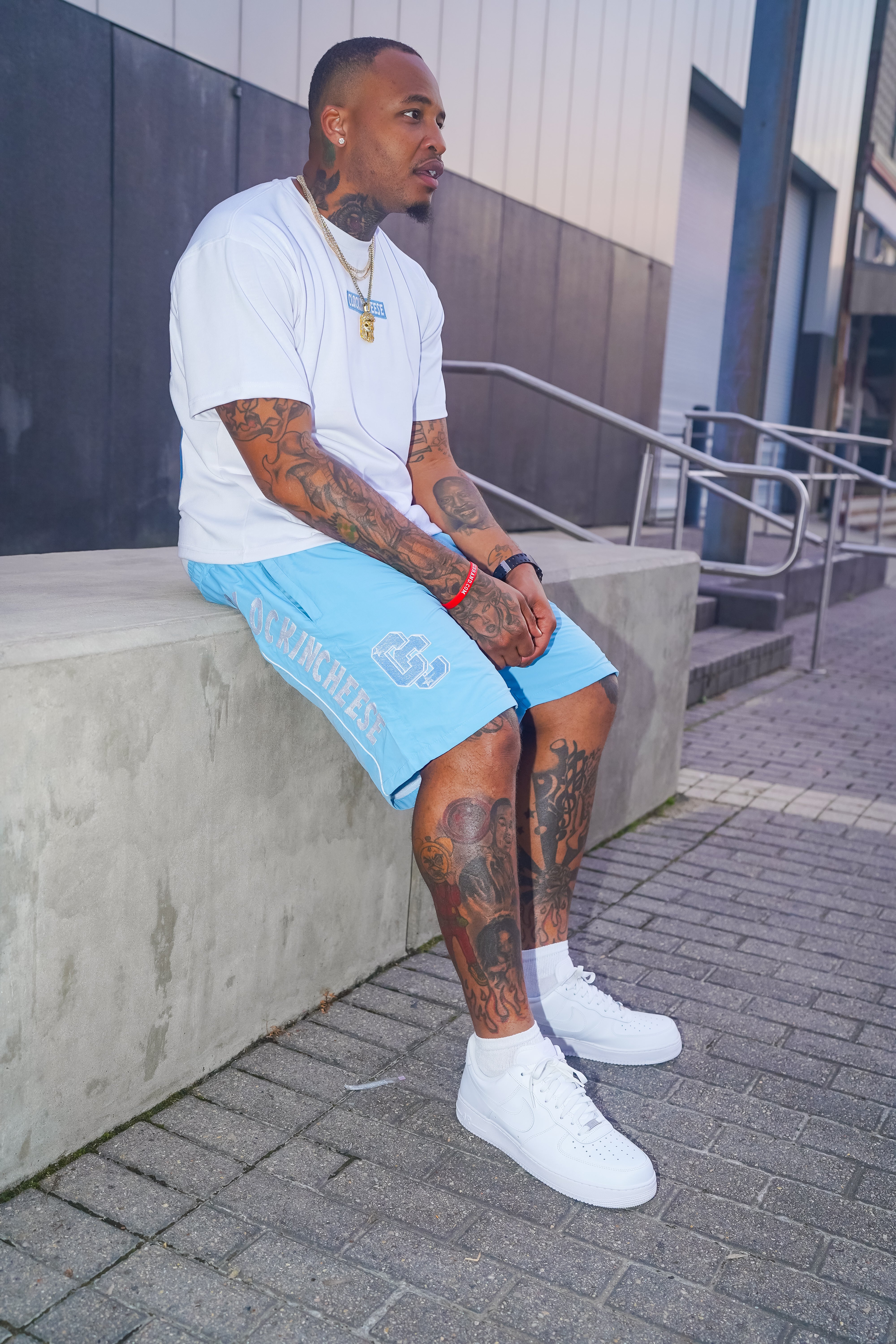 DOUBLE C SET WHITE/BLUE